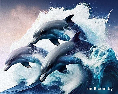 Картина по номерам Молли Дельфины в море 40x50 FHR0570