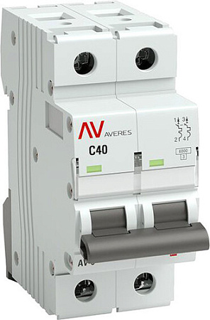 Выключатель автоматический EKF Averes AV-6 2P 40A (C) 6kA mcb6-2-40C-av
