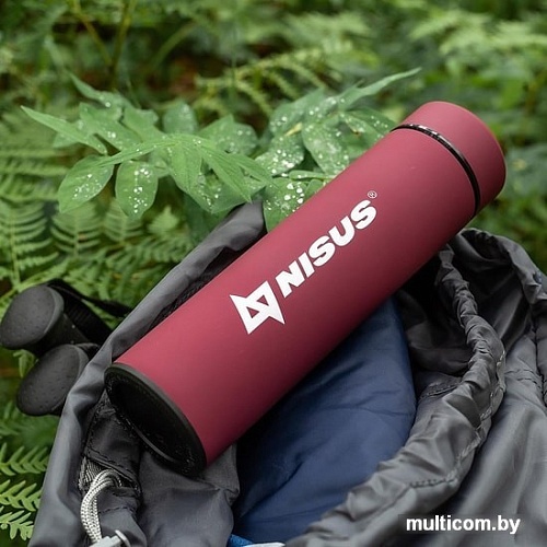 Термос Nisus N.TM-049-R 0.45л (бордовый)