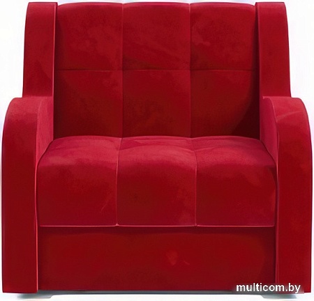 Кресло-кровать Мебель-АРС Аккордеон Барон (микровельвет, кордрой красный)