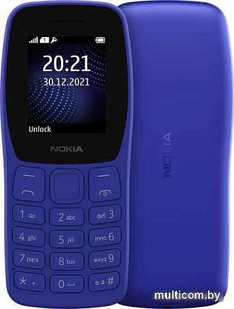 Кнопочный телефон Nokia 105 (2022) TA-1428 Dual SIM (синий)