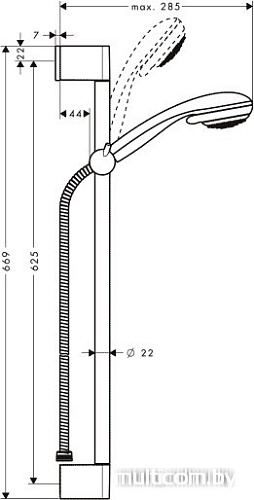 Душевой гарнитур Hansgrohe Crometta 85 (27763000)