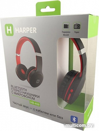 Наушники Harper HB-409 (красный)