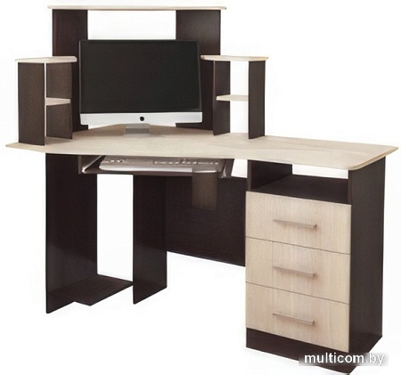 Офисный стол Rikko КС 03 (венге/дуб атланта)