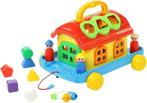 Сортер Полесье Сказочный домик на колесиках (в сеточке)