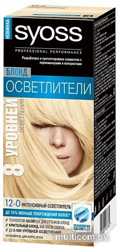 Крем-краска для волос Syoss Salonplex Permanent Coloration 12-0 интенсивный осветлитель