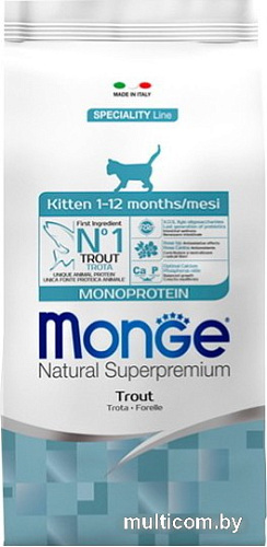 Сухой корм для кошек Monge Kitten Monoprotein Trout 10 кг