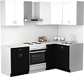 Готовая кухня S-Company Клео лайт 1.2x1.6 правая (черный/белый)