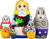Развивающая игра Брестская Матрешка С героями сказки Красная Шапочка (набор 5 шт)