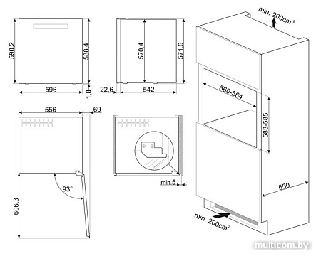 Винный шкаф Smeg CVI129G