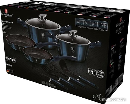 Набор кастрюль Berlinger Haus Aquamarine Metallic Line BH-6143