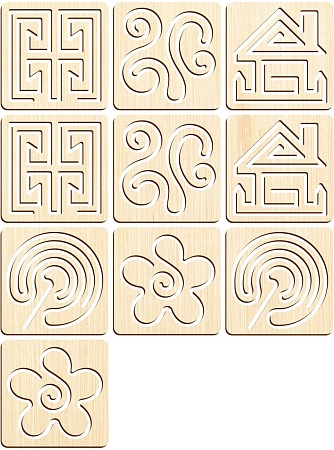 Трафарет Лесная мастерская Межполушарные доски. 10 трафаретов 10391927