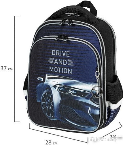 Школьный рюкзак BRAUBERG Quadro Sport car 271359