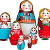 Развивающая игра Брестская Матрешка в стиле первой русской матрешки (набор 7 шт)