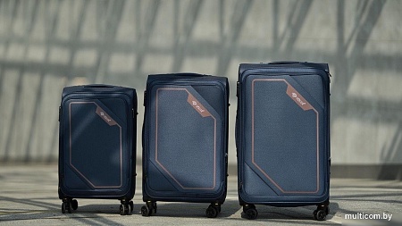 Чемодан-спиннер Solier STL2240 (M, черный/зеленый)