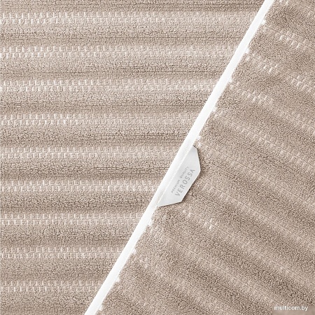 Полотенце Verossa Wave&pixels 70x140 (кофе/белый)