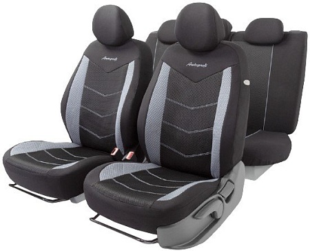 Комплект чехлов для сидений Autoprofi Aeroboost AER-1102 (черный/серый)