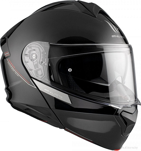 Мотошлем MT Helmets Genesis SV Solid A1 (XXL, черный глянцевый)