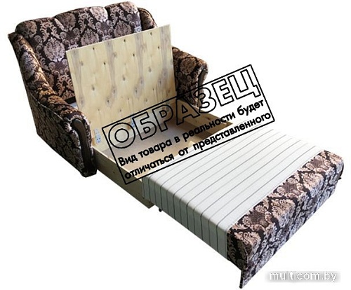 Диван Асмана Виктория чебурашка 100 (рогожка вензель коричневый)