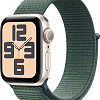 Умные часы Apple Watch SE 2 40 мм (алюминиевый корпус, звездный свет/зеленый, нейлоновый ремешок)