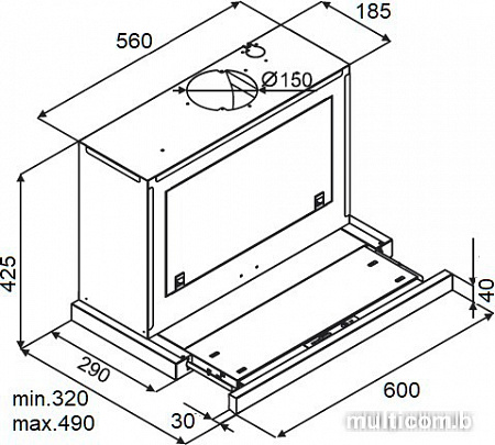 Кухонная вытяжка KUPPERSBERG Slimbox 60 GB