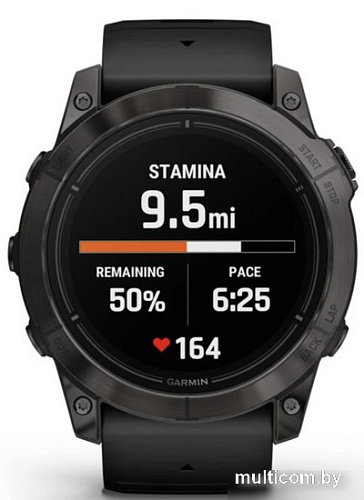 Умные часы Garmin epix Pro Gen 2 Sapphire Edition (черный титан/черный)