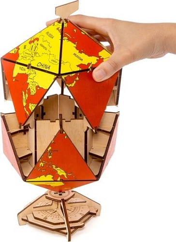 Сборная модель EWA Глобус-икосаэдр (красный)