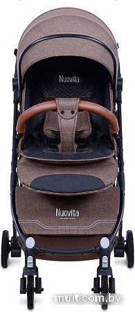 Коляска прогулочная «книга» Nuovita Giro Lux (коричневый/черная рама)