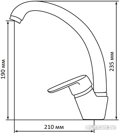 Смеситель LEX Isonzo M White RULE000145
