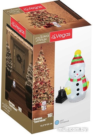 3D-фигура Vegas Снеговик 55102 16 LED
