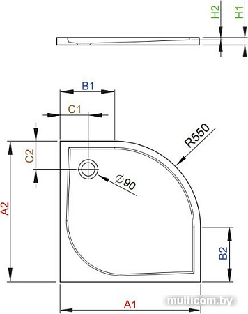 Душевой поддон Radaway Delos A 85x85 [SDA8585-01]