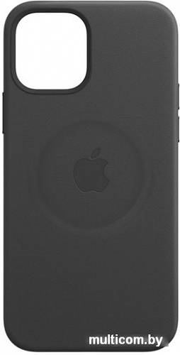 Чехол Apple MagSafe Leather Case для iPhone 12 Pro Max (черный)