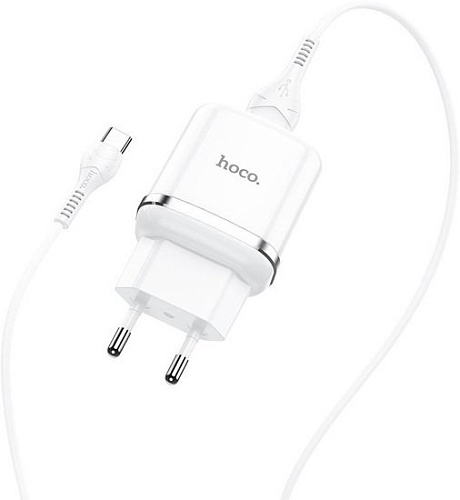 Сетевое зарядное Hoco N3 USB Type-C (белый)