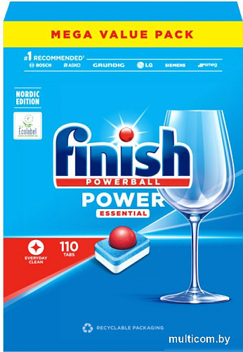 Таблетки для посудомоечной машины Finish All in 1 Powerball Power Essential (110 шт)