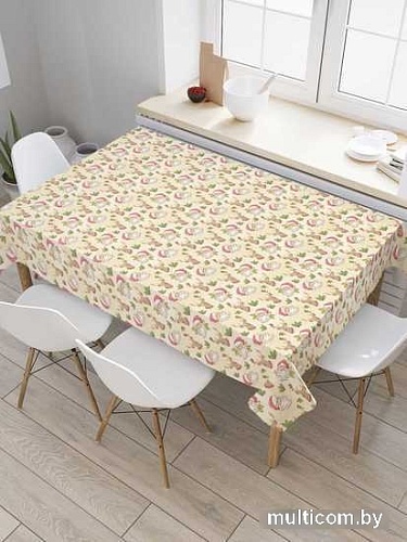 Скатерть JoyArty Дед Мороз в листьях tcox_78628_120x145