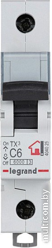Выключатель автоматический Legrand TX3 1P C 6A 6кA 1M 404025