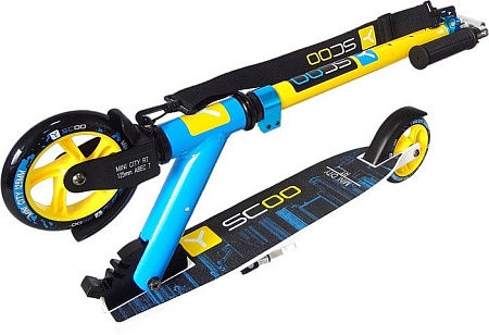 Самокат Y-Scoo Mini City Montreal 125 (желтый/голубой)