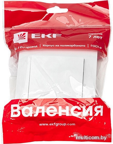 Выключатель EKF PROxima Валенсия EWV10-021-10 (белый)
