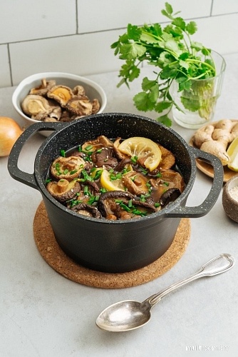 Кастрюля НМП Каменная Черный гранит 186630