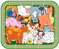 Мозаика/пазл Нескучные игры Переполох на ферме