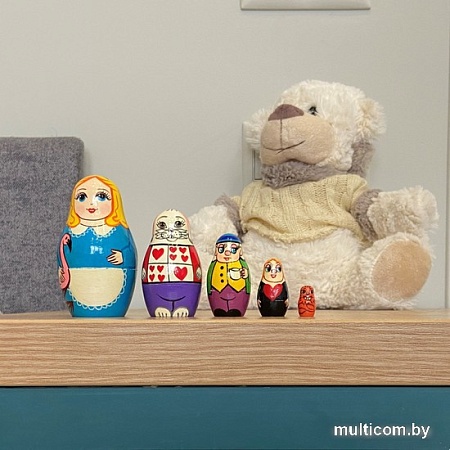 Развивающая игра Брестская Матрешка Алиса в стране чудес (набор 5 шт)