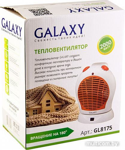 Тепловентилятор Galaxy GL8175 (белый/оранжевый)