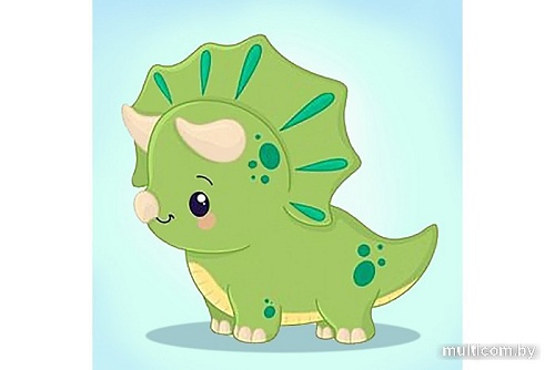 Алмазная мозаика Wizardi Динозавр тоша 2WD2535