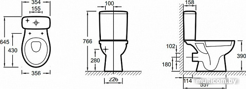 Унитаз Jacob Delafon Patio UJV102-00