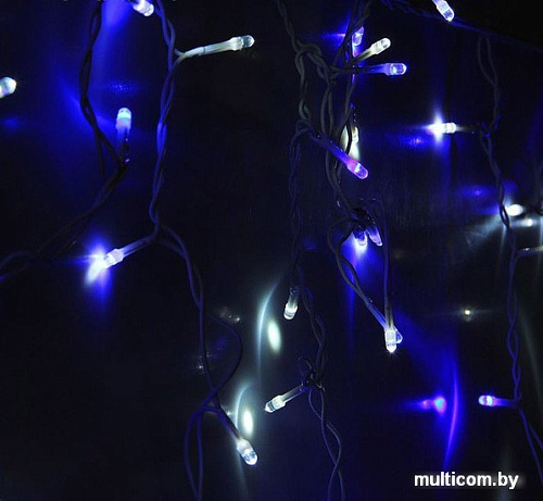 Бахрома Luazon Led-160 (3x0.6 м, белый/синий) [1080183]