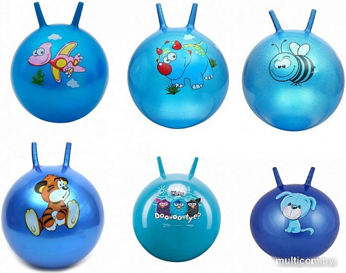 Гимнастический мяч Gold Cup 45BL (синий, с рисунками)