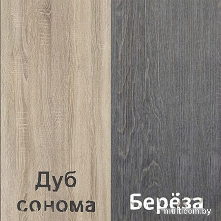 Комод Кортекс-мебель Бари 160 8ш (дуб сонома/дуб сонома/береза)