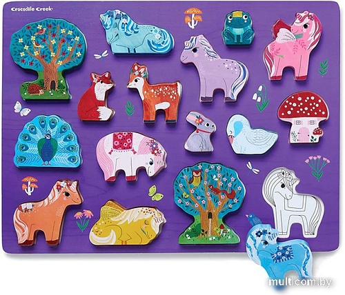 Мозаика/пазл Crocodile Creek Двусторонний. Единороги 2873-0