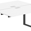 Стол Norden Приставка 320x143.8x75 AG.126.WH.L.72.AN (антрацит/серебро/белый)