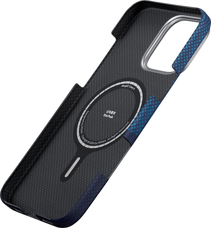 Чехол для телефона Pitaka StarPeak Tactile Woven для iPhone 16 Pro Max (темно-синий)